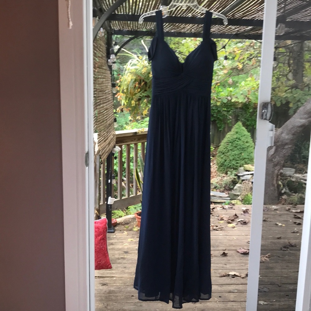 navy blue prom dress